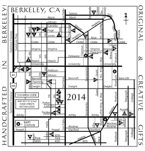 Berkeley Artisans Open Studio Map 2014