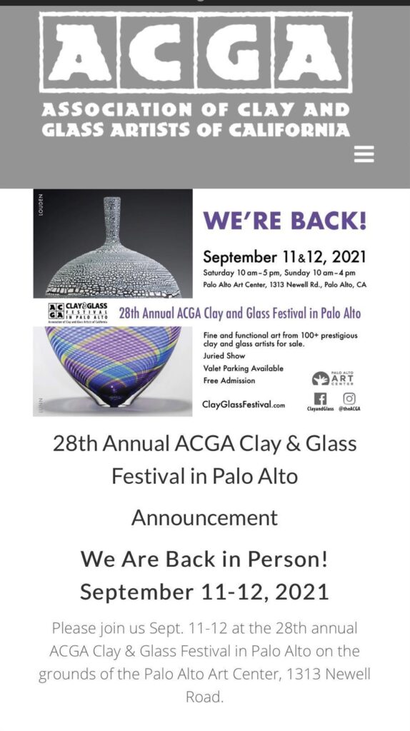 ACGA Clay and Glass Festival at Palo Alto Art Center