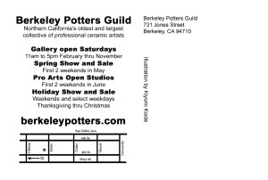 Berkeley Potters Guild Back Postcard 2015